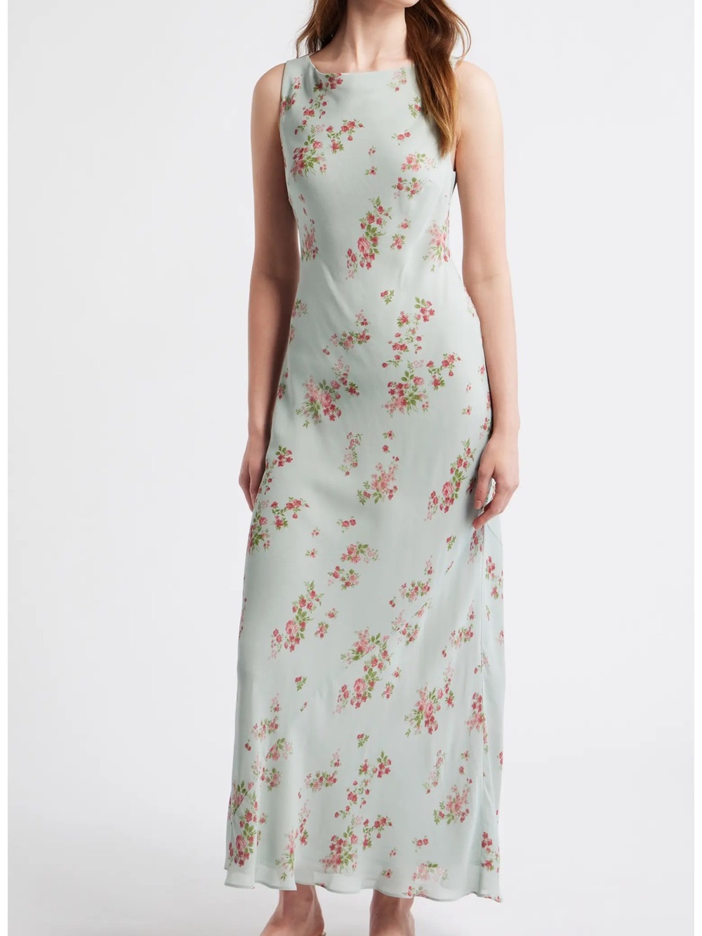 REFORMATION Prescott Floral Column Maxi Dress